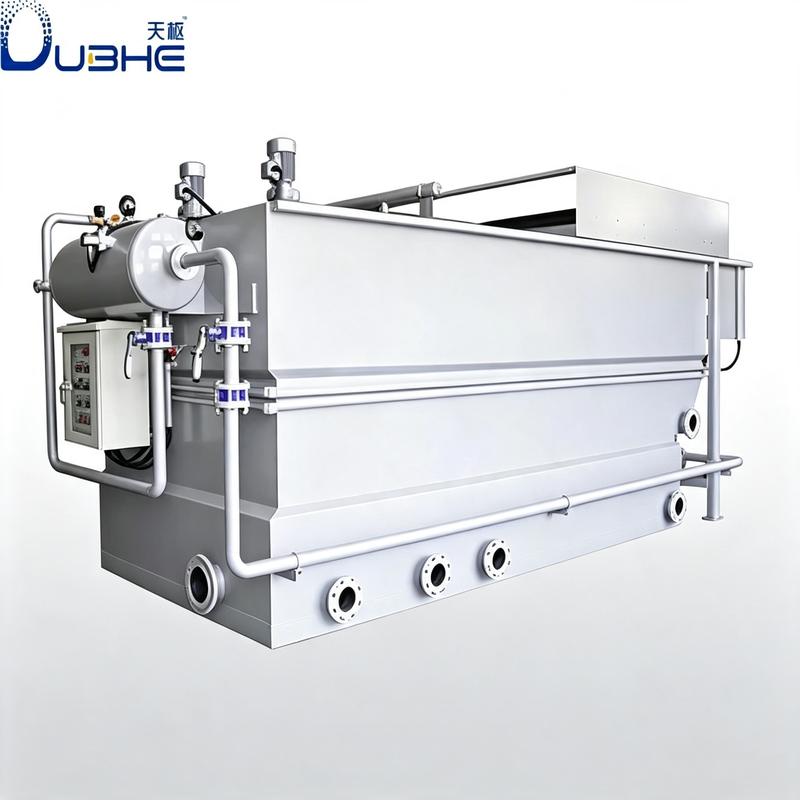DAF Dissolved Air Flotation System 316L PLC 2-150 m3/h for South America Dairy Cheese Wastewater Treatment